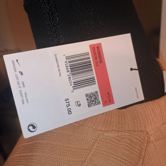 Nike Ribbed Cropped Sweater in Tan - Picture 6 of 6